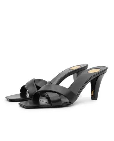 Saint Laurent Мюлі JILL з гладкої шкіри - Артикул: 825257-AACSY