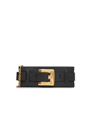 Balmain Сумка-Клатч Anthem из телячьей кожи - Артикул: FN0LB024LVAA