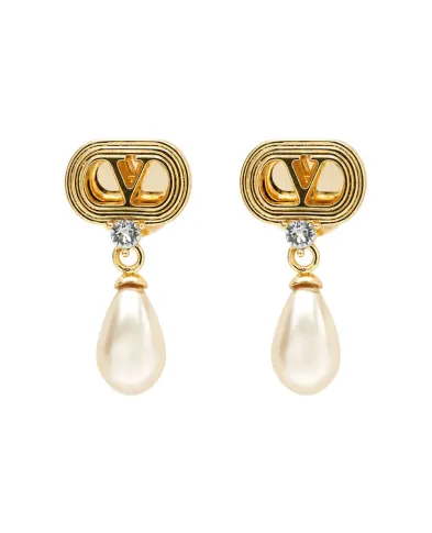 Valentino Серьги с жемчугом и кристаллов Swarovski - Артикул: 9W2J0BG8QVS