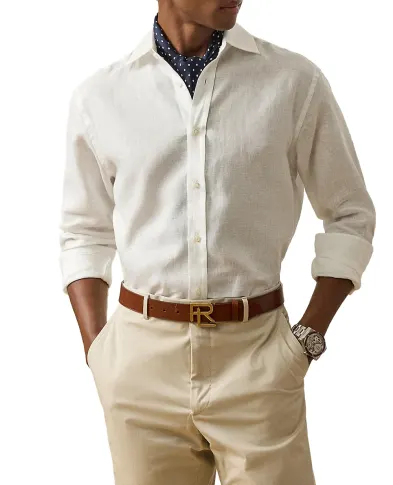 Ralph Lauren Purple Label Льняная рубашка - Артикул: 790977153003