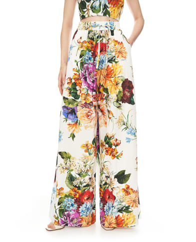 Dolce&Gabbana Брюки с цветочным принтом - Артикул: FTDCOT-HS5TR