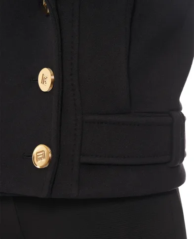 Balmain Двубортное укороченное пальто из шерсти - Артикул: FF1UA095WD10