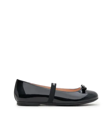 Dolce&Gabbana Балетки из лакированной кожи с бантико - Артикул: D11294-A4831-M