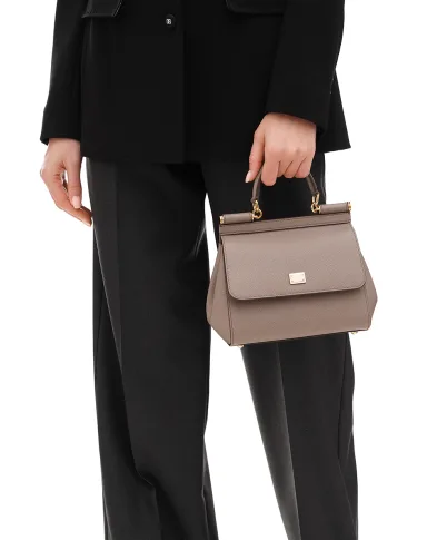 Dolce&Gabbana Шкіряна сумка Sicily Medium - Артикул: BB6003-B1001