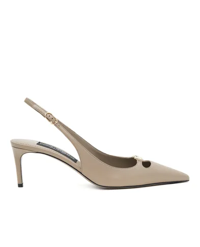 Dolce&Gabbana Слінгбеки Lollo з телячої шкіри - Артикул: CG0796-A1953