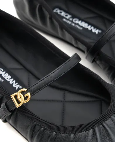 Dolce&Gabbana Кожаные балетки Vally - Артикул: CB0257-AD137