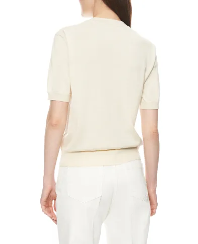 Balmain Футболка из шелка и хлопка - Артикул: GF0ALB30KJ53
