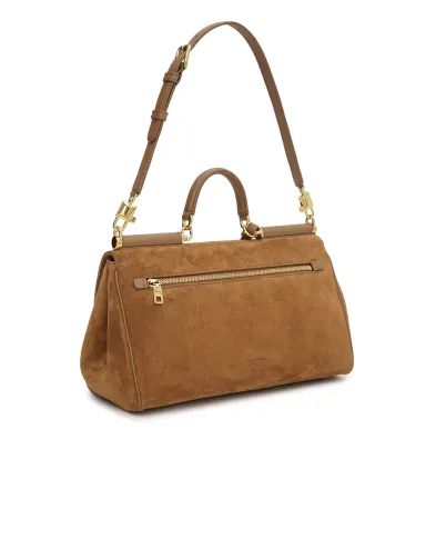 Dolce&Gabbana Сумка-тоут My Sicily Medium з телячої замші - Артикул: BB7782-BO903