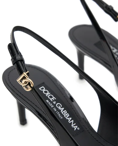 Dolce&Gabbana Слінгбеки з лакованої шкіри - Артикул: CG0773-A1471