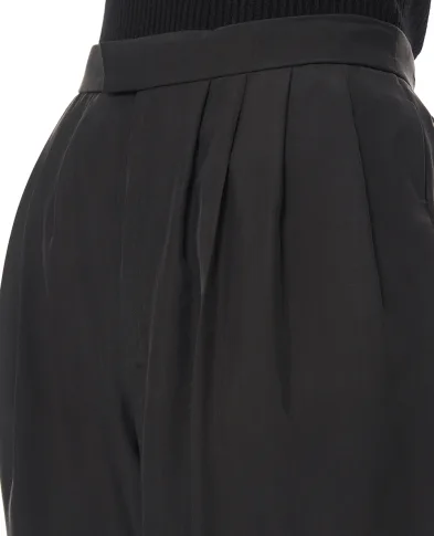 Saint Laurent Брюки из шелка хаботай - Артикул: 856580-Y6J78