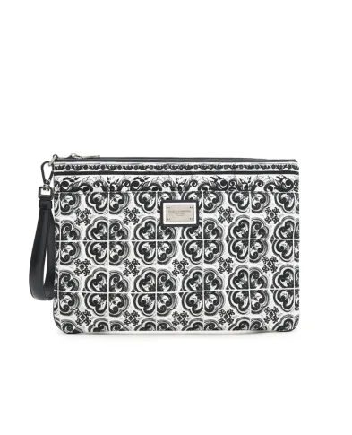 Dolce&Gabbana Клатч с принтом Майолика - Артикул: BM2296-AG086