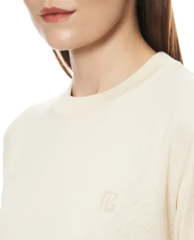 Balmain Футболка из шелка и хлопка - Артикул: GF0ALB30KJ53