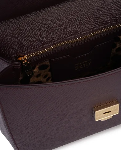 Dolce&Gabbana Кожаная сумка Sicily Large - Артикул: BB6002-B1001