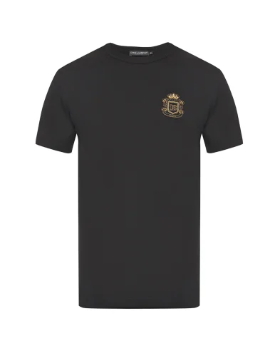Dolce&Gabbana Футболка с геральдической аппликацией - Артикул: G8PT1Z-G7PZU