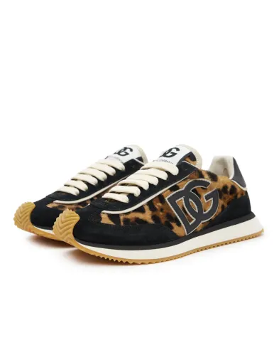 Dolce&Gabbana Кроссовки DG Cushion из телячьей кожи и замши - Артикул: CK2288-A6B11