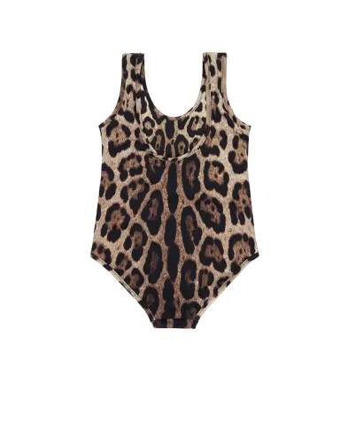 Dolce&Gabbana Детский купальник с леопардовым принтом - Артикул: L5J812-ONO11-S