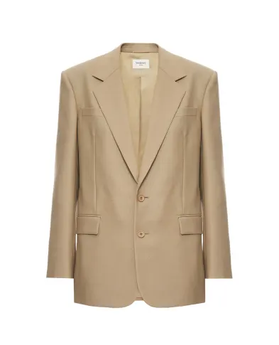 Saint Laurent Однобортний піджак із вовни та шовку - Артикул: 858458-Y7K11