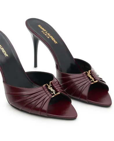 Saint Laurent Мюлі Babylone з телячої шкіри - Артикул: 799606-AAEHF