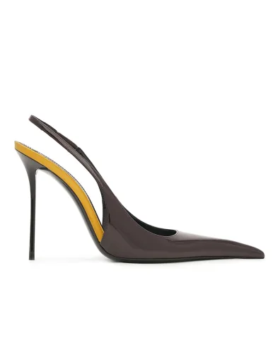 Saint Laurent Туфлі-слінгбеки Amalia з телячої шкіри - Артикул: 850072-1TVAN