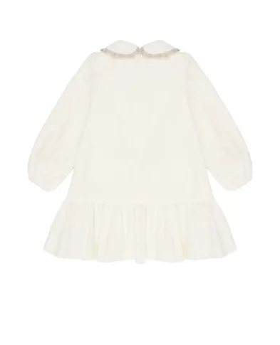 Dolce&Gabbana Детское платье из гладкого бархата с трусиками-кюлотами - Артикул: L24DM2-FUVJY