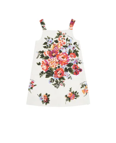 Dolce&Gabbana Детское платье с цветочным принтом - Артикул: L54DI0-FSFOZ-B