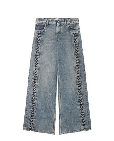Stella McCartney Джинси широкі на шнурівці - Артикул: 6D04563SQH47