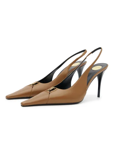 Saint Laurent Туфли-слингбеки Babylone Breteuil из овечьей кожи - Артикул: 806685-AADF1
