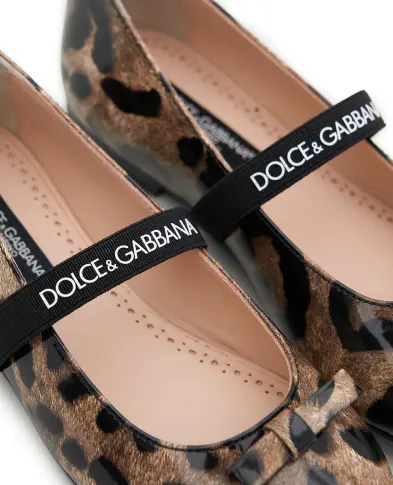 Dolce&Gabbana Балетки из блестящей телячьей кожи - Артикул: D11294-AM568-M