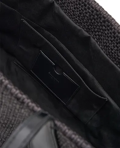 Balmain Сумка-шоппер из рафии и телячьей кожи - Артикул: GN1FI015TRAA