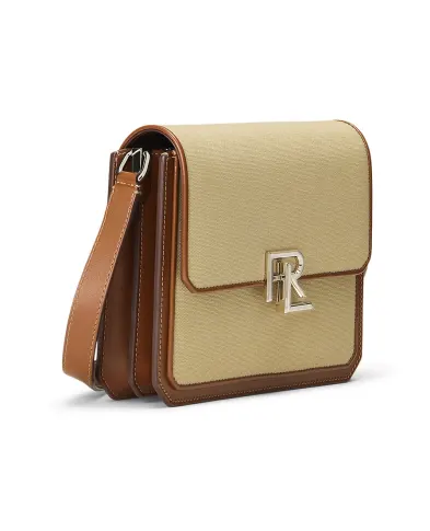 Ralph Lauren Collection Сумка-кроссбоді з полотна та шкіри - Артикул: 435968250001