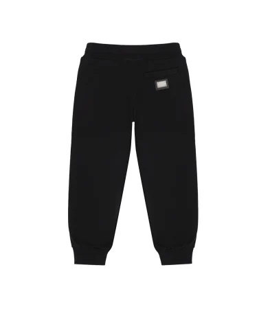 Dolce&Gabbana Дитячі штани з флісу з логотипом (костюм) - Артикул: L4JPT0-G7P1V-B