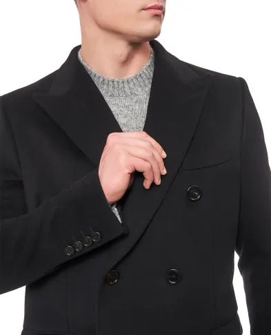 Dolce&Gabbana Пальто двубортное из шерсти и кашемира - Артикул: G052ZT-FU3QZ