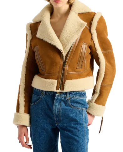 Balmain Куртка-косуха з овчини - Артикул: HF1TD245LE42