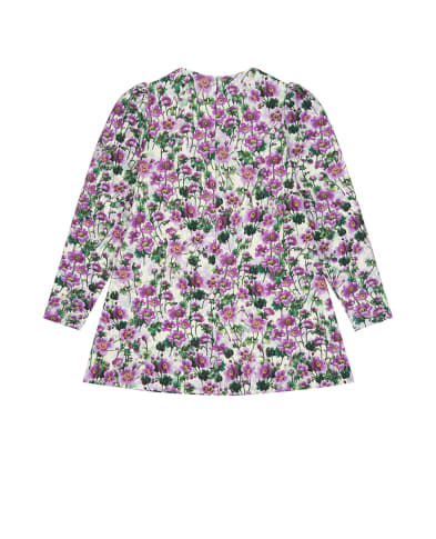 Dolce&Gabbana Детское платье с принтом фиалок - Артикул: L5JDAL-FSG81-B