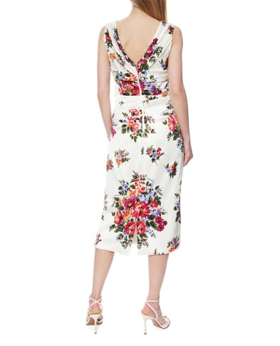 Dolce&Gabbana Платье из атласа с цветочным принтом - Артикул: F612RT-FSICE