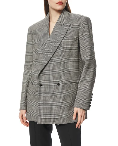 Balmain Жакет из жаккарда Принц Уэльский - Артикул: GF1SI660WD31