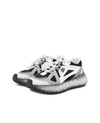 Dolce&Gabbana Дитячі кросівки DG Bounce 12 з нейлону та телячої шкіри - Артикул: DA5290-AX260-M
