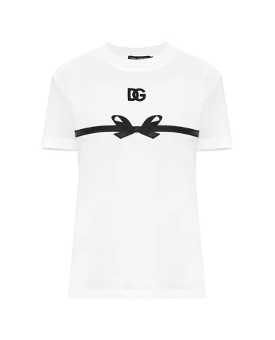 Dolce&Gabbana Футболка с вышитым логотипом - Артикул: F8V42Z-GDC6B