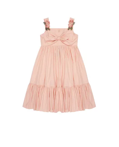 Dolce&Gabbana Детское платье с цветочными аппликациями - Артикул: L53DN1-FU5V2-B
