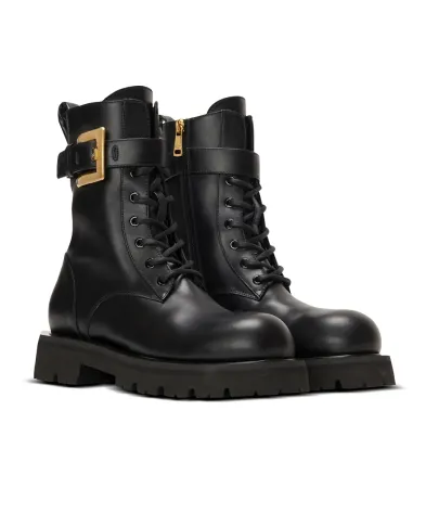 Balmain Ботинки Ranger Anthem из телячьей кожи - Артикул: HN1TC292LVIT