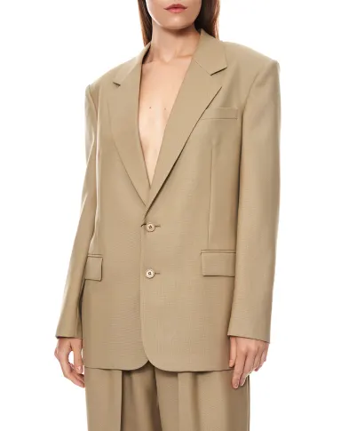 Saint Laurent Однобортний піджак із вовни та шовку - Артикул: 858458-Y7K11