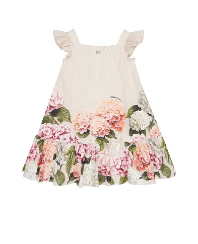 Dolce&Gabbana Детское платье с принтом в виде гортензий - Артикул: L54DN6-FI5NR-B