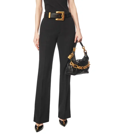 Balmain Прямые брюки из шерсти - Артикул: GF1PN220WC09