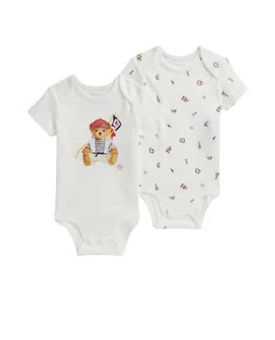 Polo Ralph Lauren Детский комплект боди Polo Bear - Артикул: 320B14078001