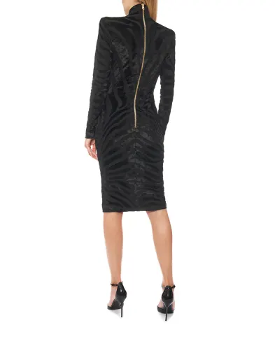 Balmain Платье бархатное - Артикул: FF0RF075JL11
