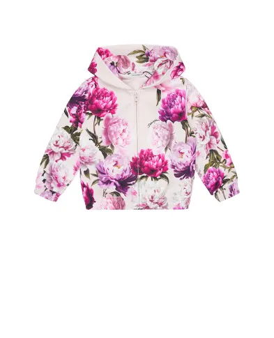 Dolce&Gabbana Дитяча толстовка з капюшоном із квітковим принтом (костюм) - Артикул: L2JWDO-G7QWQ