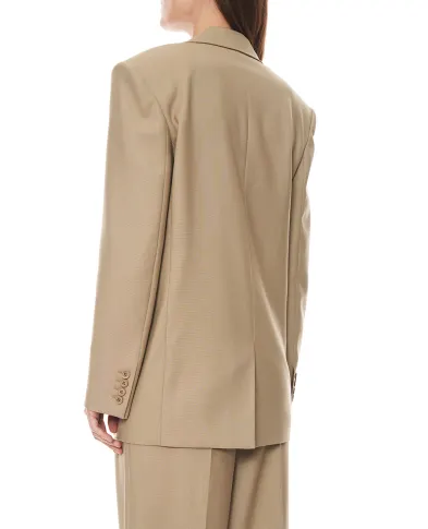 Saint Laurent Однобортний піджак із вовни та шовку - Артикул: 858458-Y7K11