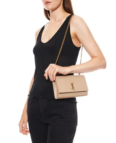 Saint Laurent Клатч Kate з телячої шкіри - Артикул: 851504-AAGBE