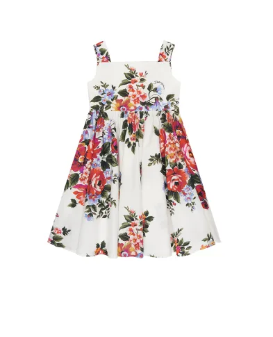 Dolce&Gabbana Детское платье в цветочном принте - Артикул: L53DI6-HS5UU-B