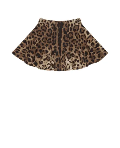 Dolce&Gabbana Детская юбка с леопардовым принтом - Артикул: L5JIB8-HS7LD-B